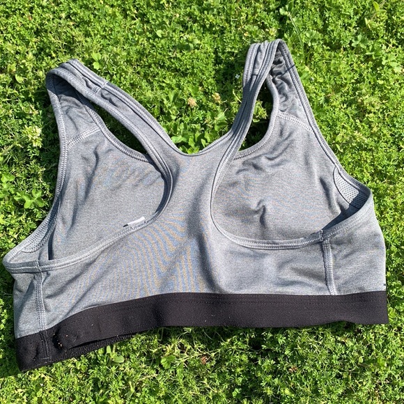 NIKE PRO Dark Grey & Black Sports Bra DRI-FIT Size Medium - Picture 10 of 12